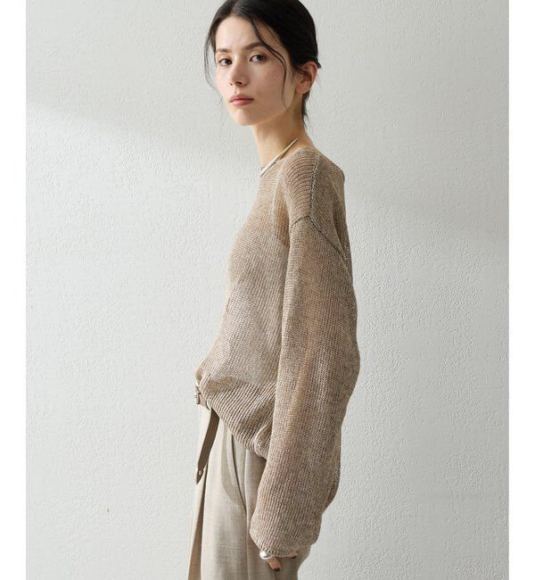  「ボートメッシュニットプルオーバー」|ニット・セーター|