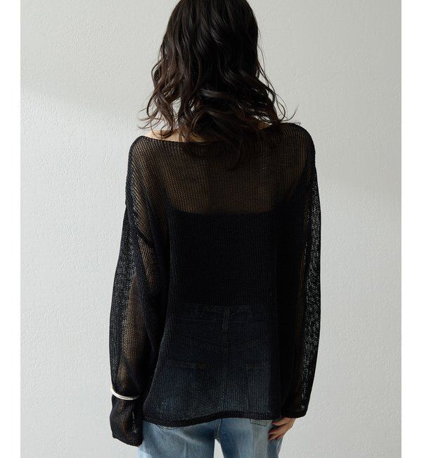  「ボートメッシュニットプルオーバー」|ニット・セーター|