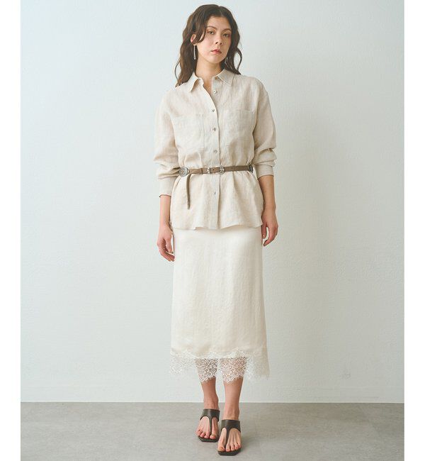  「サテンレーススカート」|スカート|