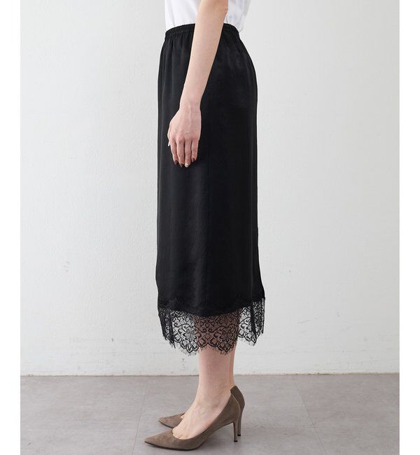  「サテンレーススカート」|スカート|
