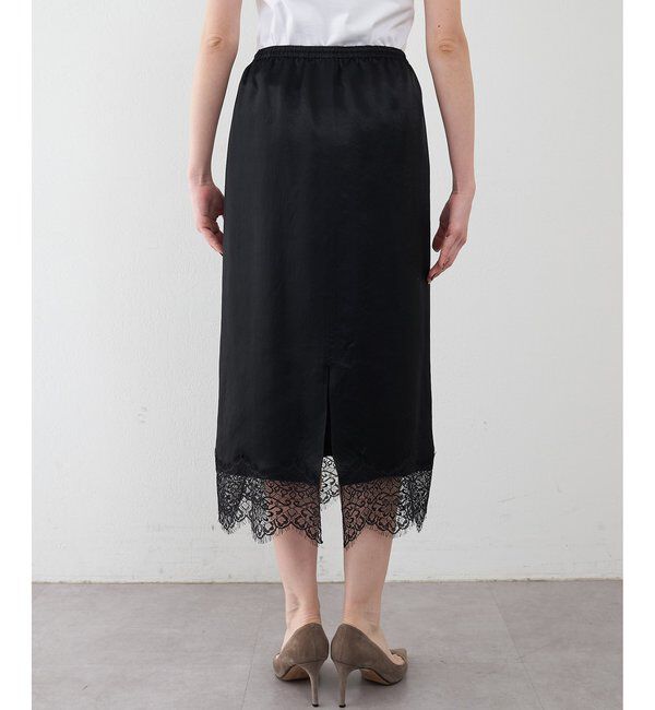  「サテンレーススカート」|スカート|