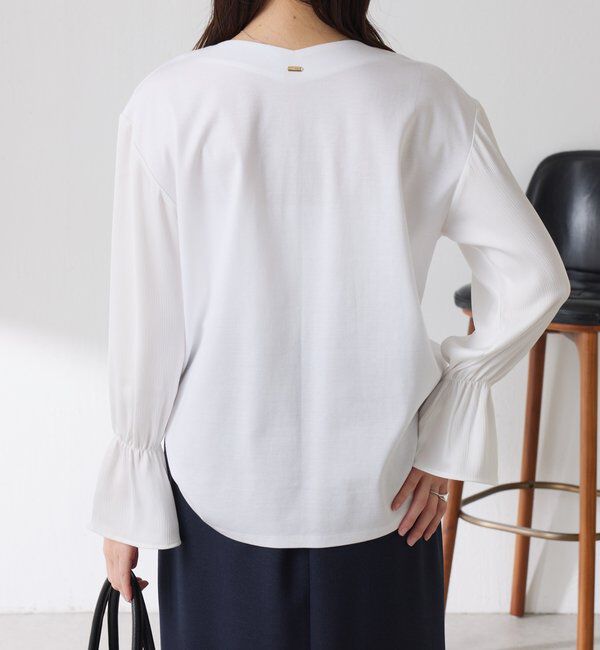  「【着映えトップス】ドッキングスリーブプルオーバー/セレモニー」|Tシャツ・カットソー|