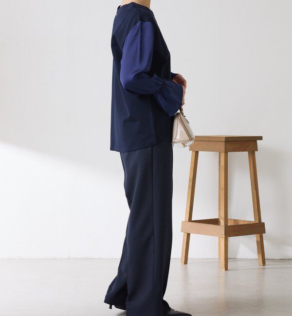  「【着映えトップス】ドッキングスリーブプルオーバー/セレモニー」|Tシャツ・カットソー|