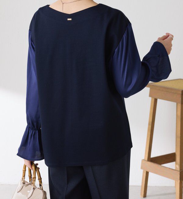  「【着映えトップス】ドッキングスリーブプルオーバー/セレモニー」|Tシャツ・カットソー|