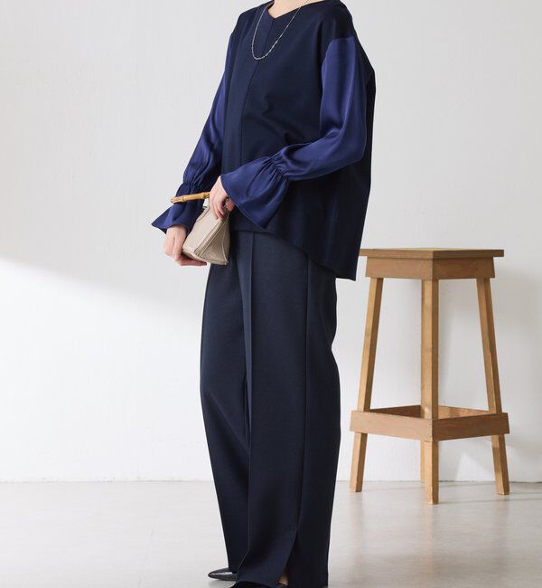  「【着映えトップス】ドッキングスリーブプルオーバー/セレモニー」|Tシャツ・カットソー|