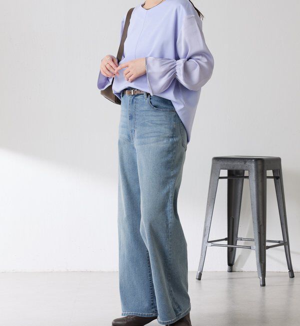  「【着映えトップス】ドッキングスリーブプルオーバー/セレモニー」|Tシャツ・カットソー|