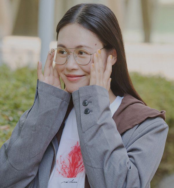  「【WHIMSIC/面長/逆三角形】ツーブリッジサングラス」|ピアス|