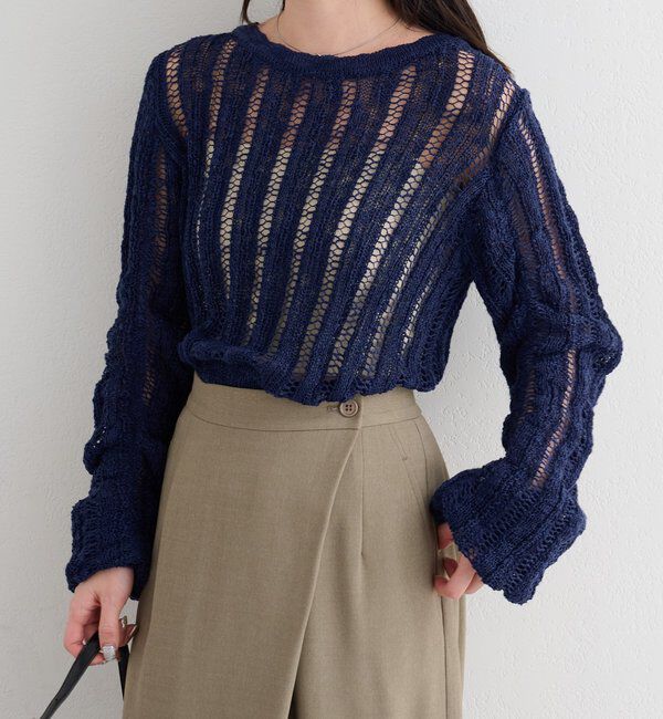  「【4色展開】B ルーズスリーブニットプルオーバー」|その他|