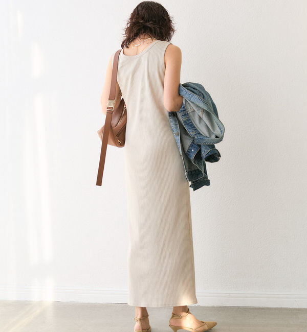  「【マイナス3kg/レビュー高評価☆】2WAYリブタンクワンピース」|ワンピース|