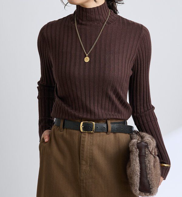  「【新色追加・リバイバル】シルクカシミヤリブニット」|ニット・セーター|