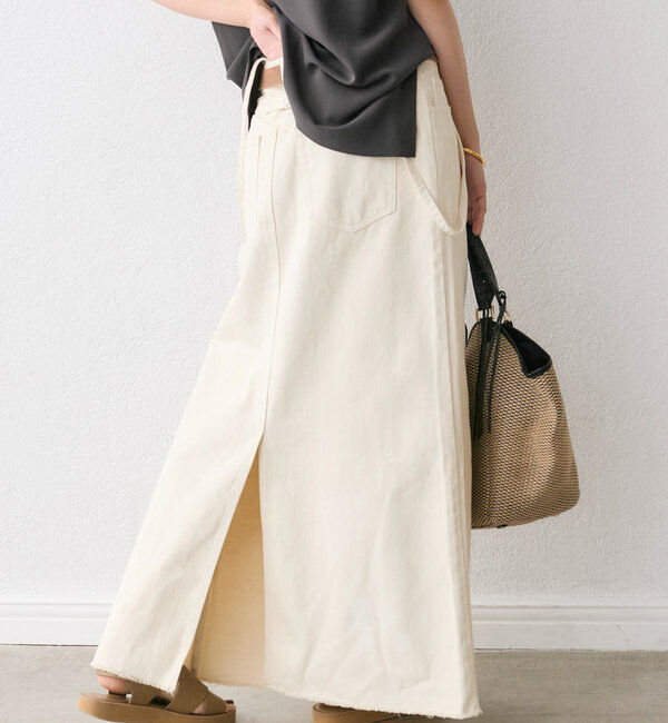  「【MONN.:.(モン)】LOOSE DENIM SKIRT」|スカート|