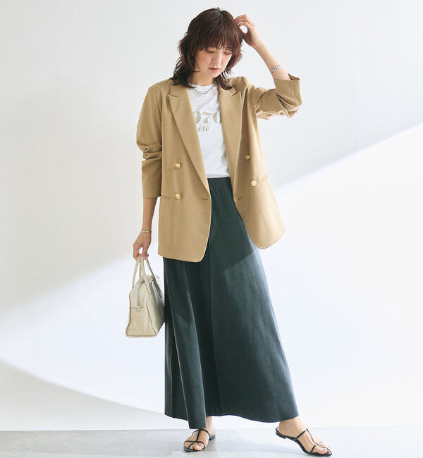  「【オンオフ着れる】ライトピークドラペルジャケット」|テーラードジャケット|