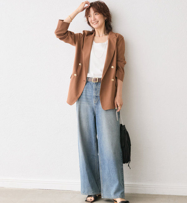  「【オンオフ着れる】ライトピークドラペルジャケット」|テーラードジャケット|