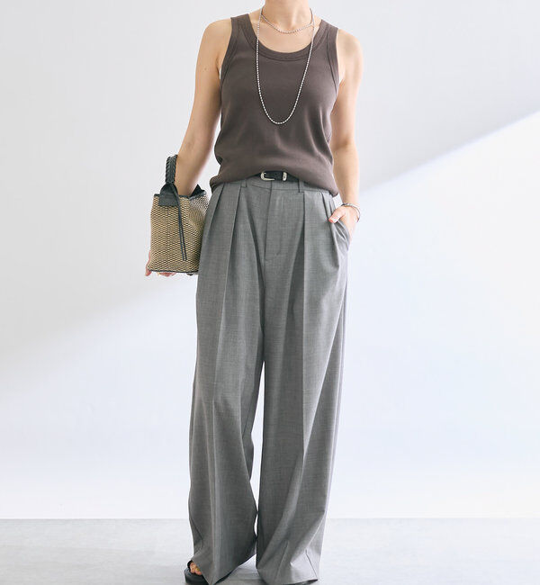  「【2way仕様】テレコ2WAYタンク」|キャミソール|