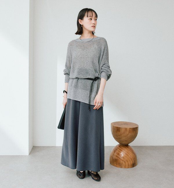  「予約【前後2WAY仕様】リネンブレンド2WAYカーデ」|カーディガン|