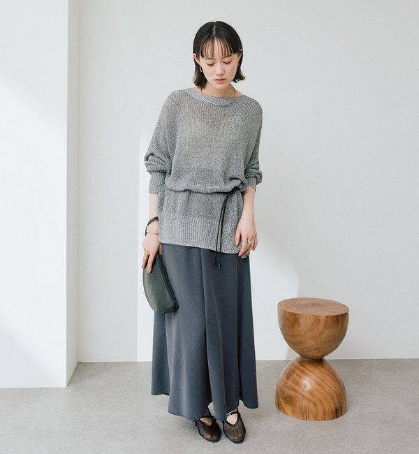  「予約【前後2WAY仕様】リネンブレンド2WAYカーデ」|カーディガン|