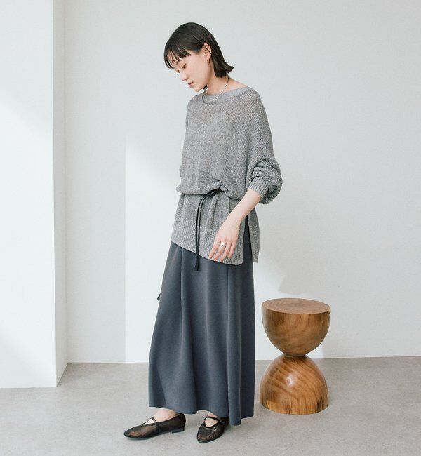  「予約【前後2WAY仕様】リネンブレンド2WAYカーデ」|カーディガン|