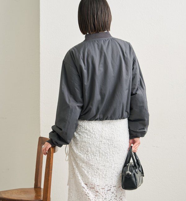  「サテンショートブルゾン」|ブルゾン・スタジャン|