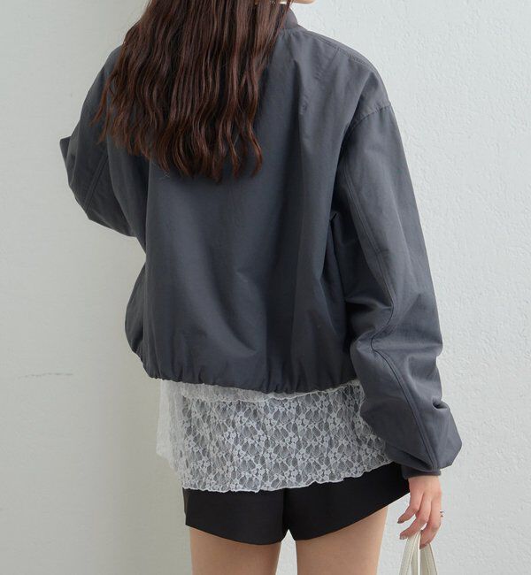  「サテンショートブルゾン」|ブルゾン・スタジャン|