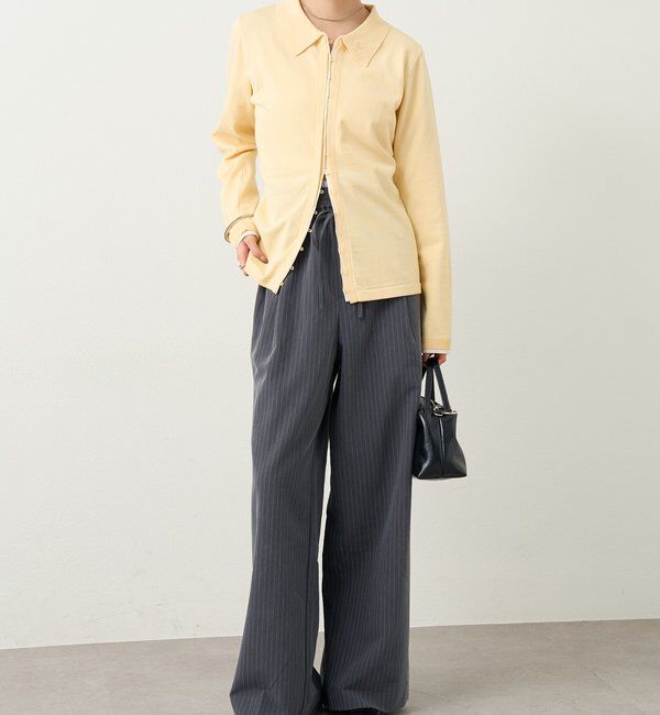  「長袖ポロニット」|カーディガン|