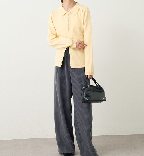  「長袖ポロニット」|カーディガン|