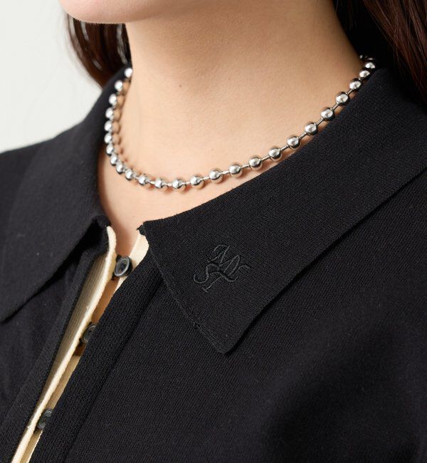  「長袖ポロニット」|カーディガン|