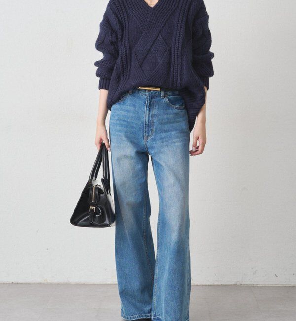  「ケーブルVニット」|ニット・セーター|