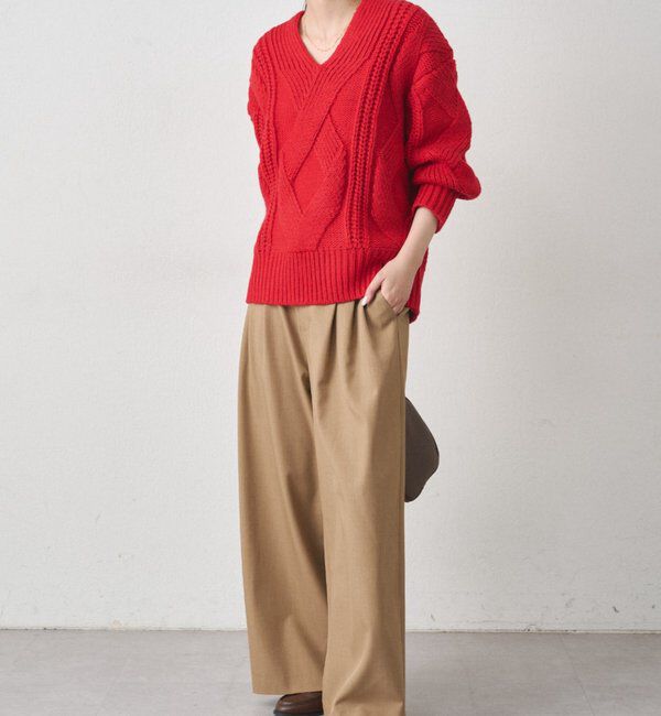  「ケーブルVニット」|ニット・セーター|