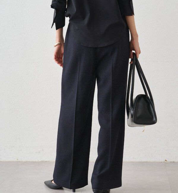  「【Atelier N5/アトリエヌメロサンク】ツイードセミワイドパンツ」|チノ|