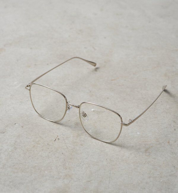  「【GALENA/ガレナ】メタルスクエアめがね」|メガネ|シルバー