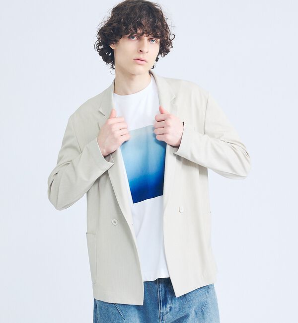 ABAHOUSE「【セットアップ対応】デニムライクツイル ダブルジャケット」|その他|