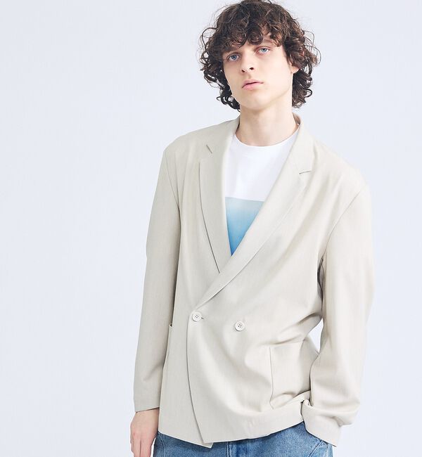 ABAHOUSE「【セットアップ対応】デニムライクツイル ダブルジャケット」|その他|