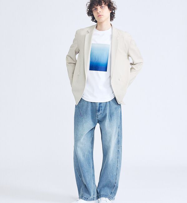 ABAHOUSE「【セットアップ対応】デニムライクツイル ダブルジャケット」|その他|