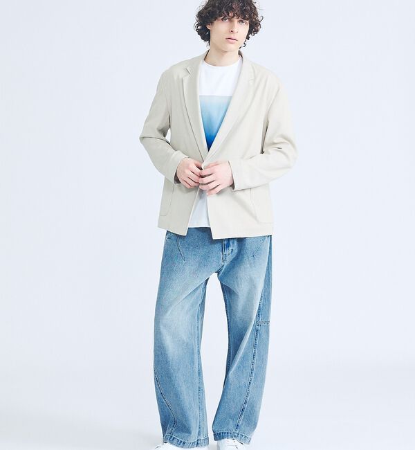 ABAHOUSE「【セットアップ対応】デニムライクツイル ダブルジャケット」|その他|