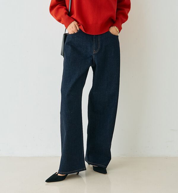 Rouge vif「【RED CARD/レッドカード】Montana カーブバギーデニム」|デニム|