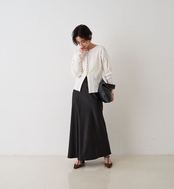 Rouge vif「サテンマーメイドイージーロングスカート」|スカート|