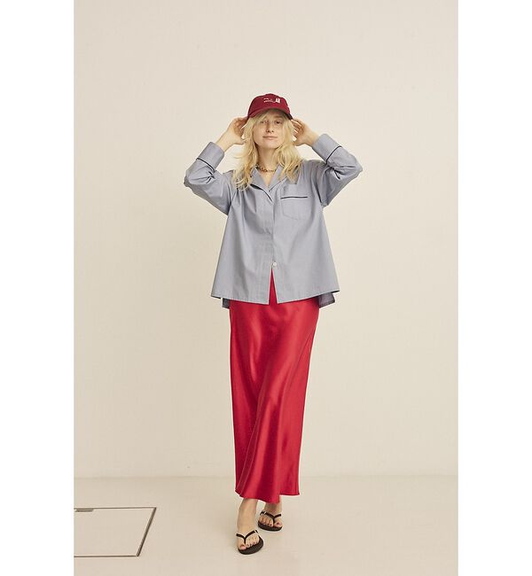 Rouge vif「サテンマーメイドイージーロングスカート」|スカート|