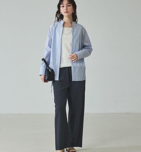 qualite「【接触冷感・セットアップ対応】レーヨンストレッチニットパンツ」|その他|