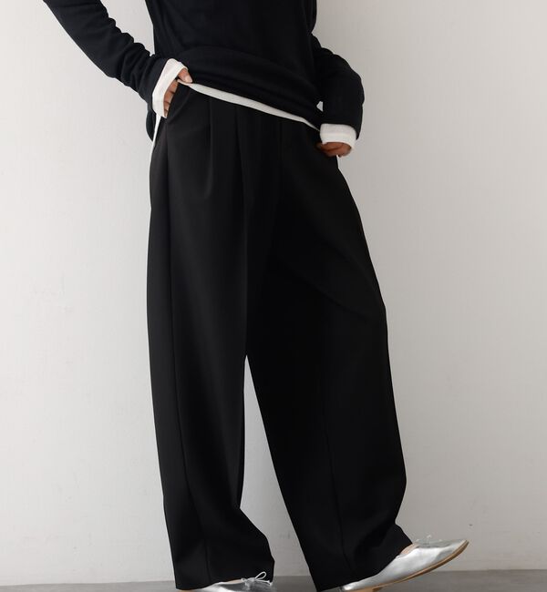 abahouse mavie「【後ろウエストゴム】タックワイドスラックス　m_01/シーズンレス/メンズライク」|その他|