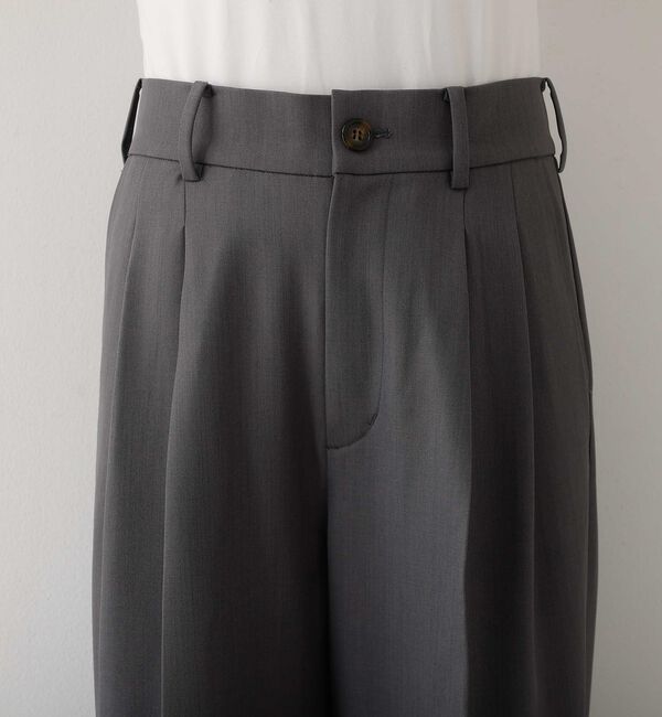 abahouse mavie「【後ろウエストゴム】タックワイドスラックス　m_01/シーズンレス/メンズライク」|その他|