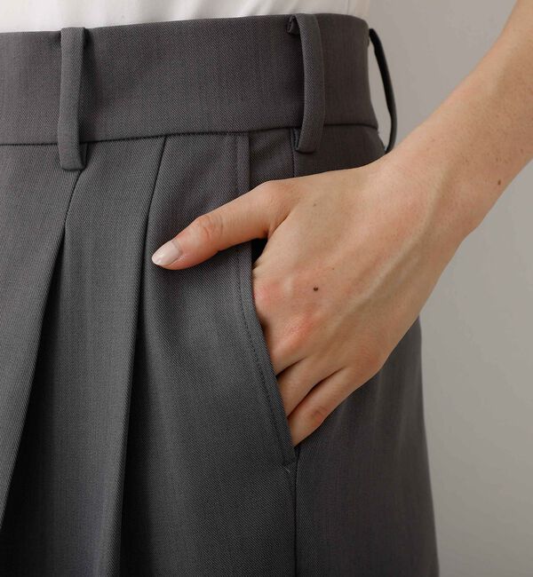 abahouse mavie「【後ろウエストゴム】タックワイドスラックス　m_01/シーズンレス/メンズライク」|その他|