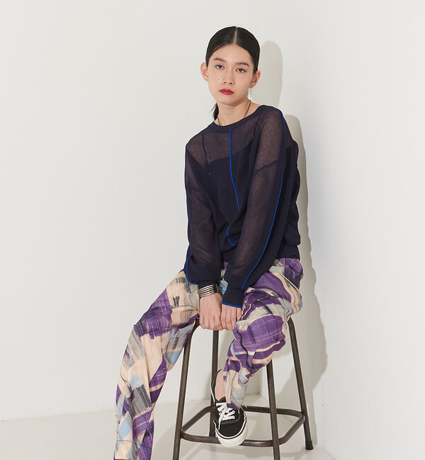 NOMINE「【前後着用可】2WAYシアーラインカーディガン」|カーディガン|