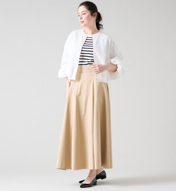 TIARA「レースブルゾン」|ノーカラージャケット|