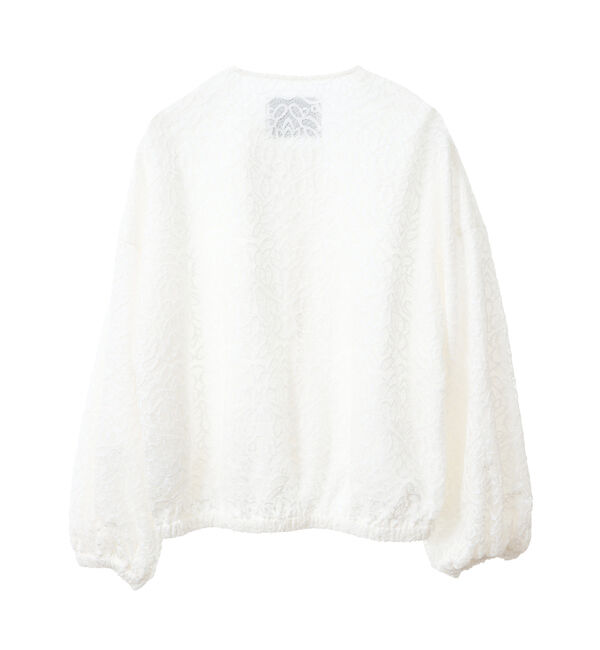 TIARA「レースブルゾン」|ノーカラージャケット|