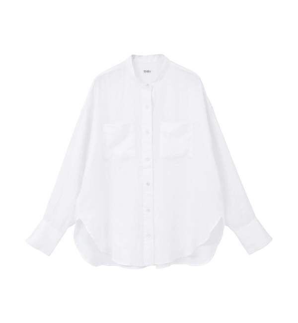 TIARA「リネンバンドカラーシャツ」|シャツ・ブラウス|