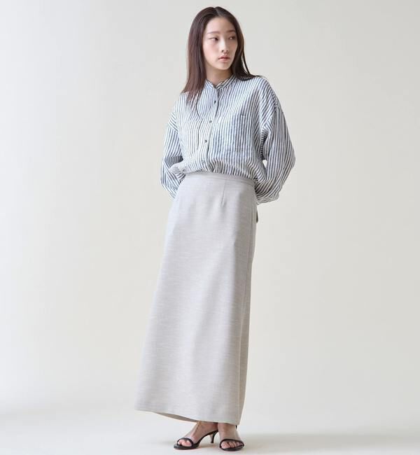 TIARA「リネンバンドカラーシャツ」|シャツ・ブラウス|