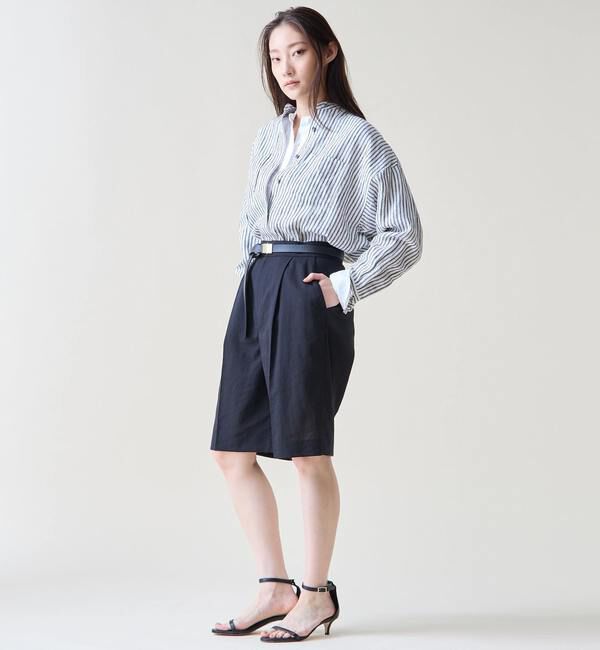 TIARA「リネンバンドカラーシャツ」|シャツ・ブラウス|