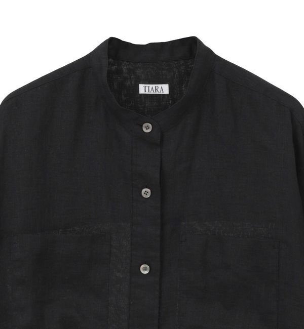 TIARA「リネンバンドカラーシャツ」|シャツ・ブラウス|