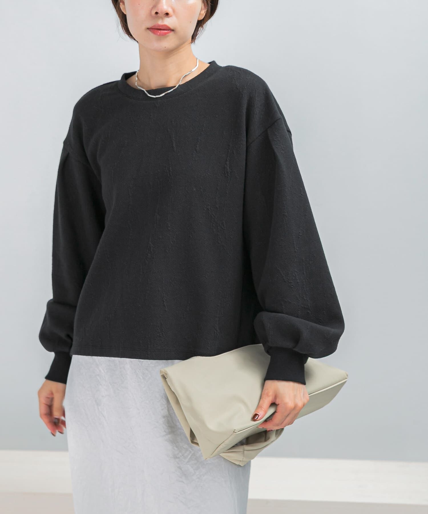 URBAN RESEARCH ROSSO「タックスリーブジャガードスウェット」|スウェット・ジャージ|