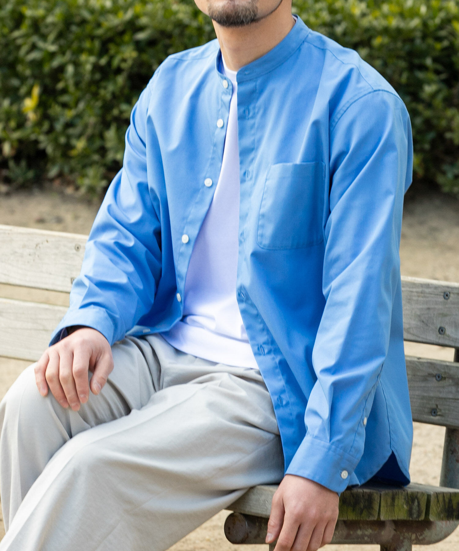 URBAN RESEARCH ROSSO「『防シワ/防臭』アーバンリラックスブロードバンドシャツ」|シャツ・ブラウス|ブルー